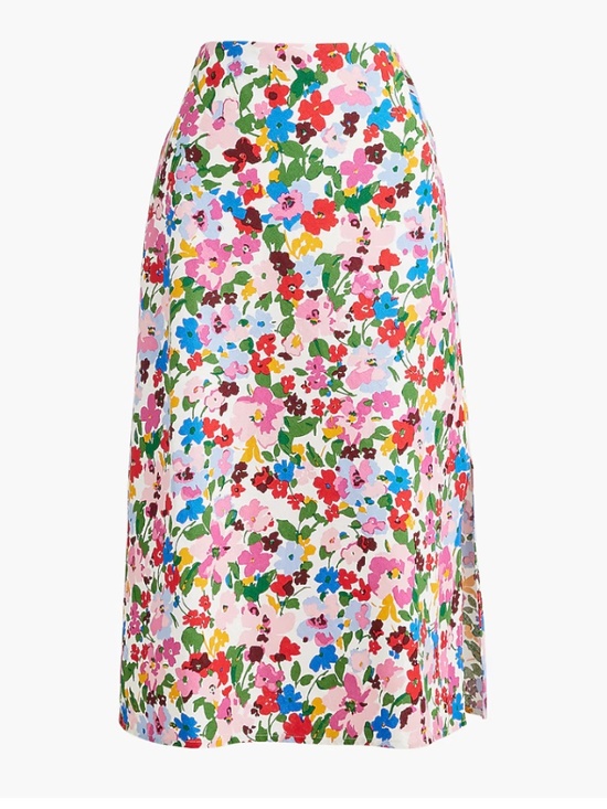 J. Crew Factory Dresses & Skirts - Linen-blend midi skirt